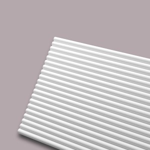 Weißes NOEL & MARQUET CANELÉ S ARSTYL 3D Wandpaneel, Detailansicht.