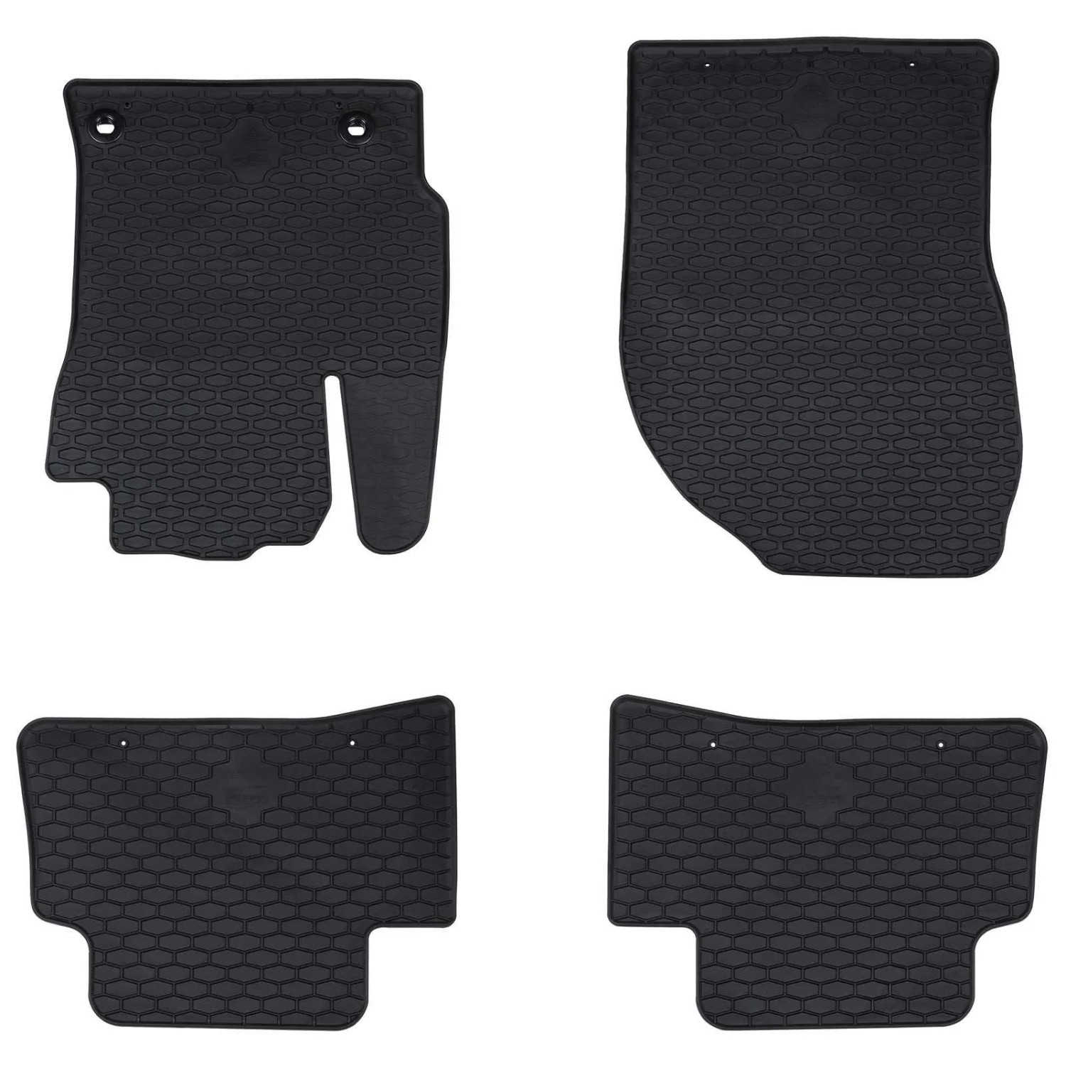 vidaXL Autofußmatte 4-Tlg Schwarz Gummi 42029142