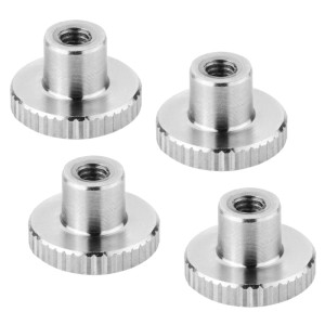 4er Set SOTECH Rändelmuttern M3, hohe Form, Edelstahl V2A, Griffmuttern für Schrauben.