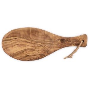Petromax Griffschale Olivenholz 25cm für Grillutensilien, mit Lederband zum Aufhängen.