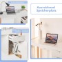 Costway Schreibtisch mit Schublade und Schrank Kinderschreibtisch Weiß_6