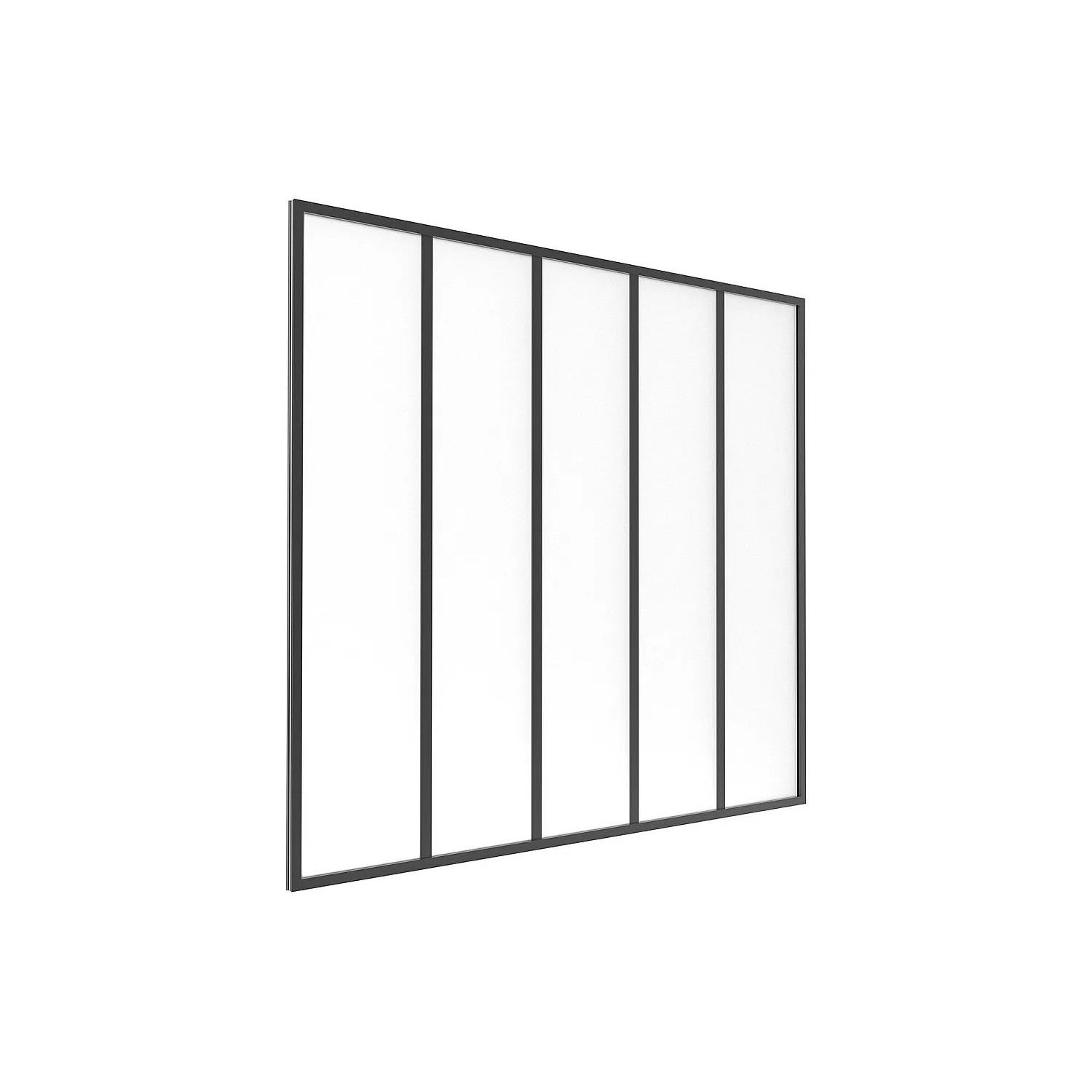 Vente-unique Glaswand Bayview Schwarz 150 cm