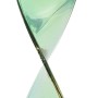 Grüne Windspirale aus Kunststoff, 40 cm, Gartendeko mit Glitzer-Effekt.
