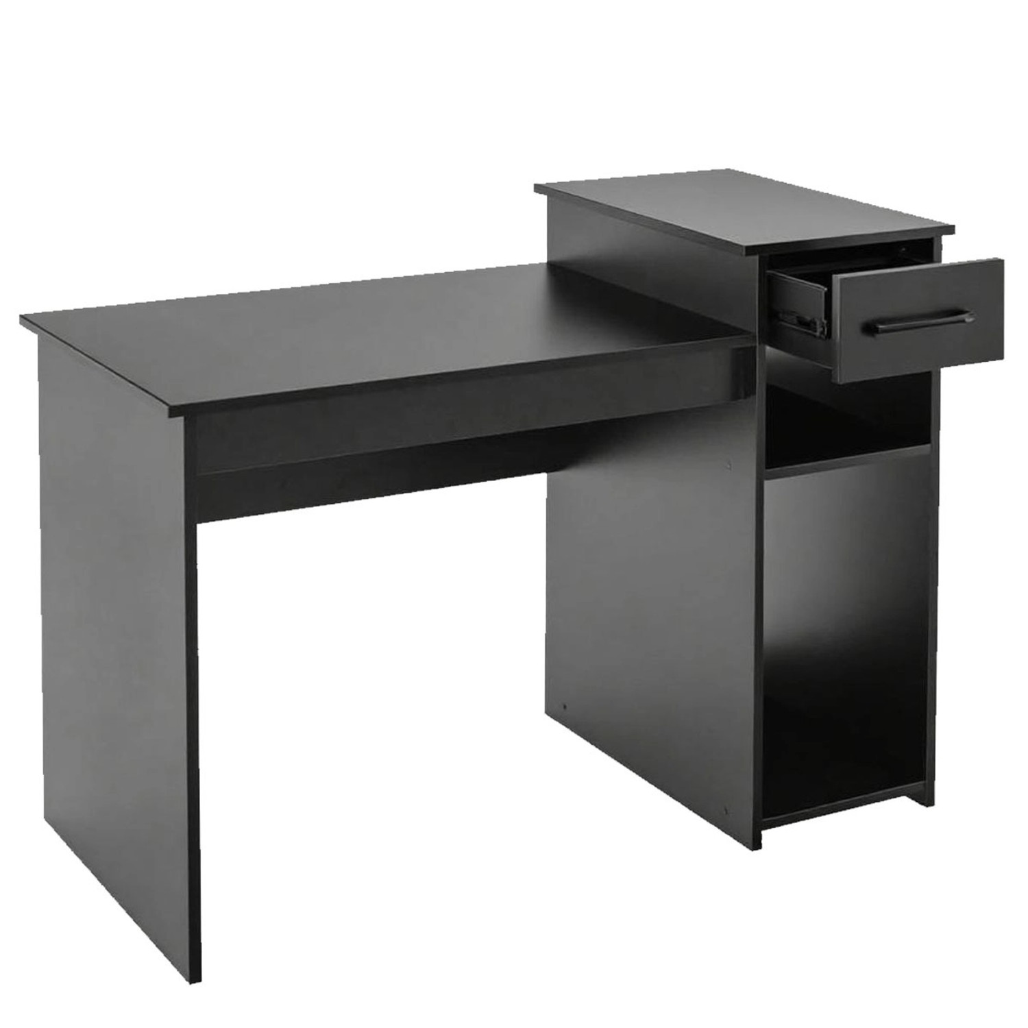 Costway Schreibtisch Computertisch Holz 104 x 50 x 82 cm Schwarz günstig online kaufen