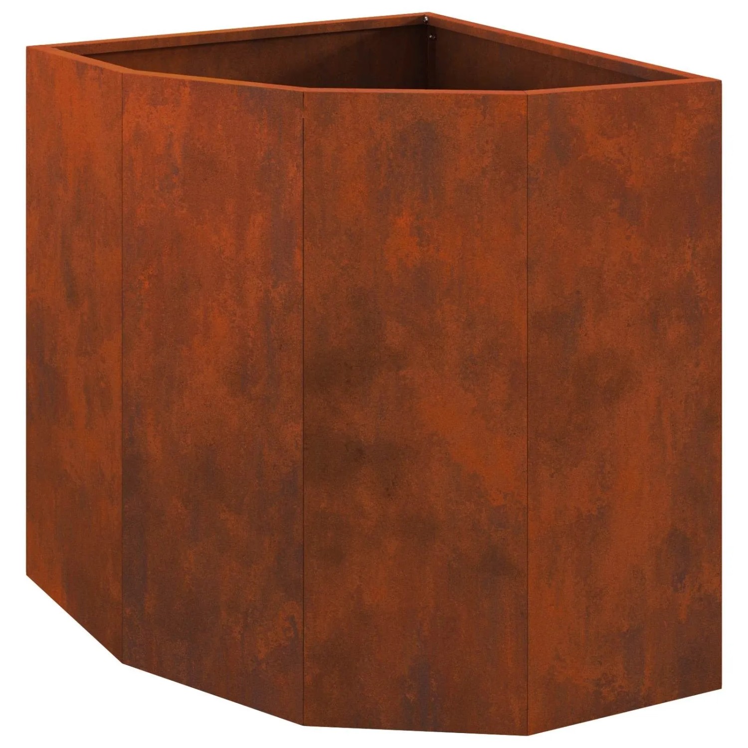 vidaXL Eckpflanzer Rostig 45 x 45 x 50 cm Wetterfeststahl 883674