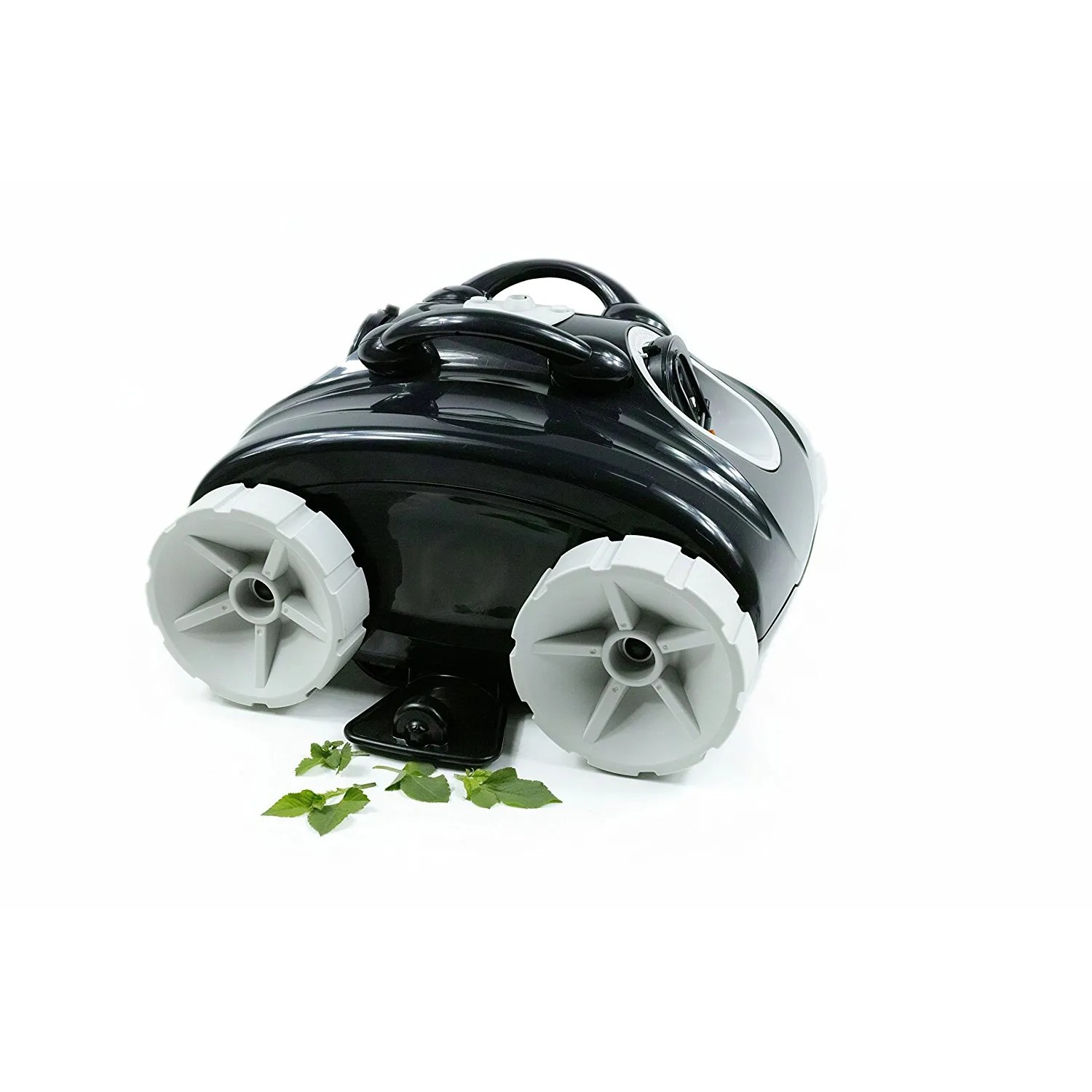 Interline Poolroboter Jellyfish 5220, schwarzer Poolreiniger mit grauen Rädern.