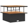 Verstellbarer vidaXL Gartentisch, Poly Rattan schwarz, Teil eines 12-tlg. Gartenmöbel Sets.