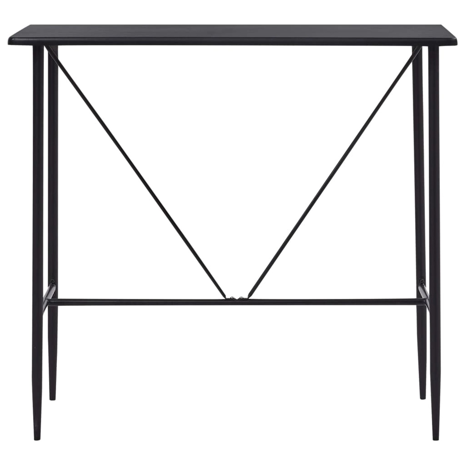 Bartisch Schwarz 120 X 60 X 110 Cm Mdf günstig online kaufen