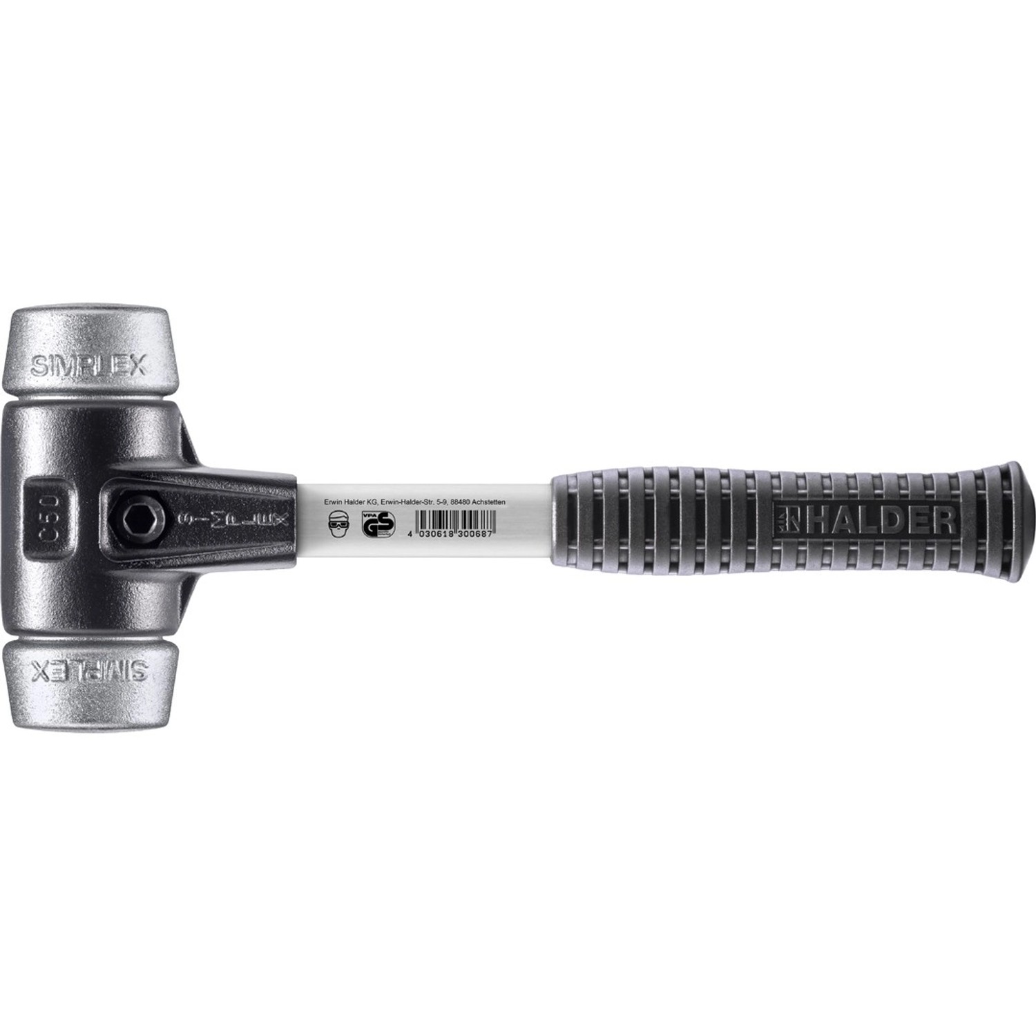 Halder Simplex Schonhammer Ø 50 mm Weichmetall mit Verstärktem Tempergussge günstig online kaufen