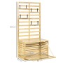 Outsunny Aufbewahrungsbox mit Rankhilfe aus Holz, 80x45x160cm, mit Regalen und Sitzbankfunktion.