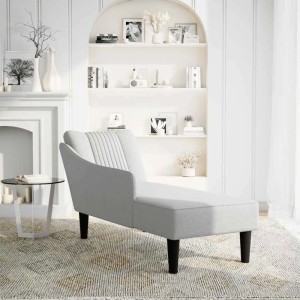 vidaXL Chaiselongue mit Rechter Armlehne Wolkengrau Stoff 4009805