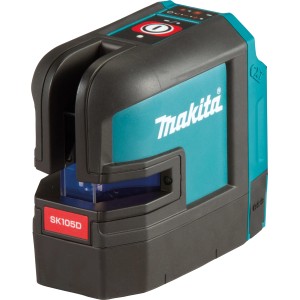 Makita SK105DZ Akku-Kreuzlinienlaser, rote Laserlinien, für präzises Ausrichten.