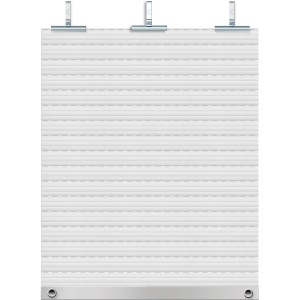 Schellenberg Rolladenpanzer-Set Mini, 120x140 cm, weiß. PVC Rolladen mit Aufhängung und Endleiste.