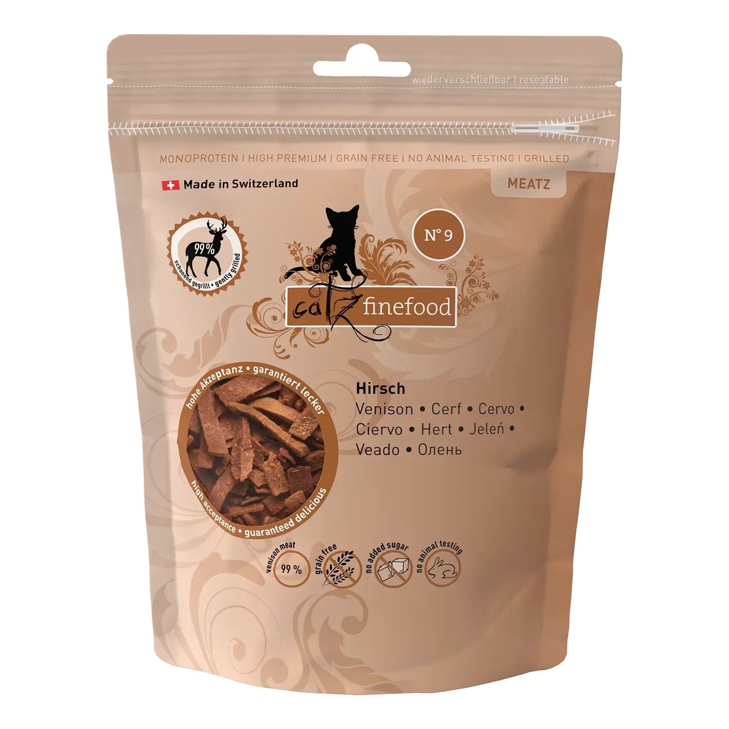 Catz Finefood Katzen-Ergänzungsfutter Meatz N°9 Hirsch 45 g
