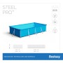 Rechteckiger Steel Pro Frame Pool 259x170x61cm von Bestway, blau.