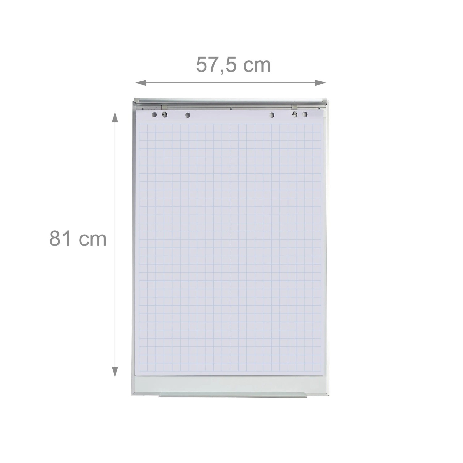 Relaxdays Flipchart Block Papier Weiß Kariert 50 Blatt 81 cm x 57,5 cm 1,4 kg_4