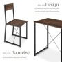 Tectake Sitzgruppe Margate 3 Teilig Esstisch Mit 2 Stühlen  138 x 80 x 90 cm Industrial Holz Dunkel  Rustikal_3