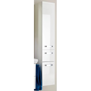 Pelipal Bad-Hochschrank Quantum 02, weiß, 30 cm breit. Badezimmerschrank mit Schublade und Softclose.