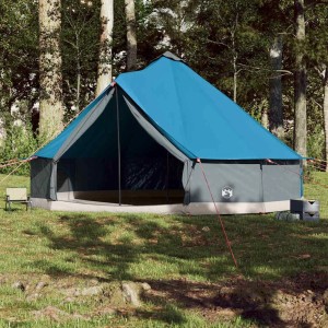 vidaXL Tipi-Familienzelt 12 Personen Blau Wasserdicht 94592