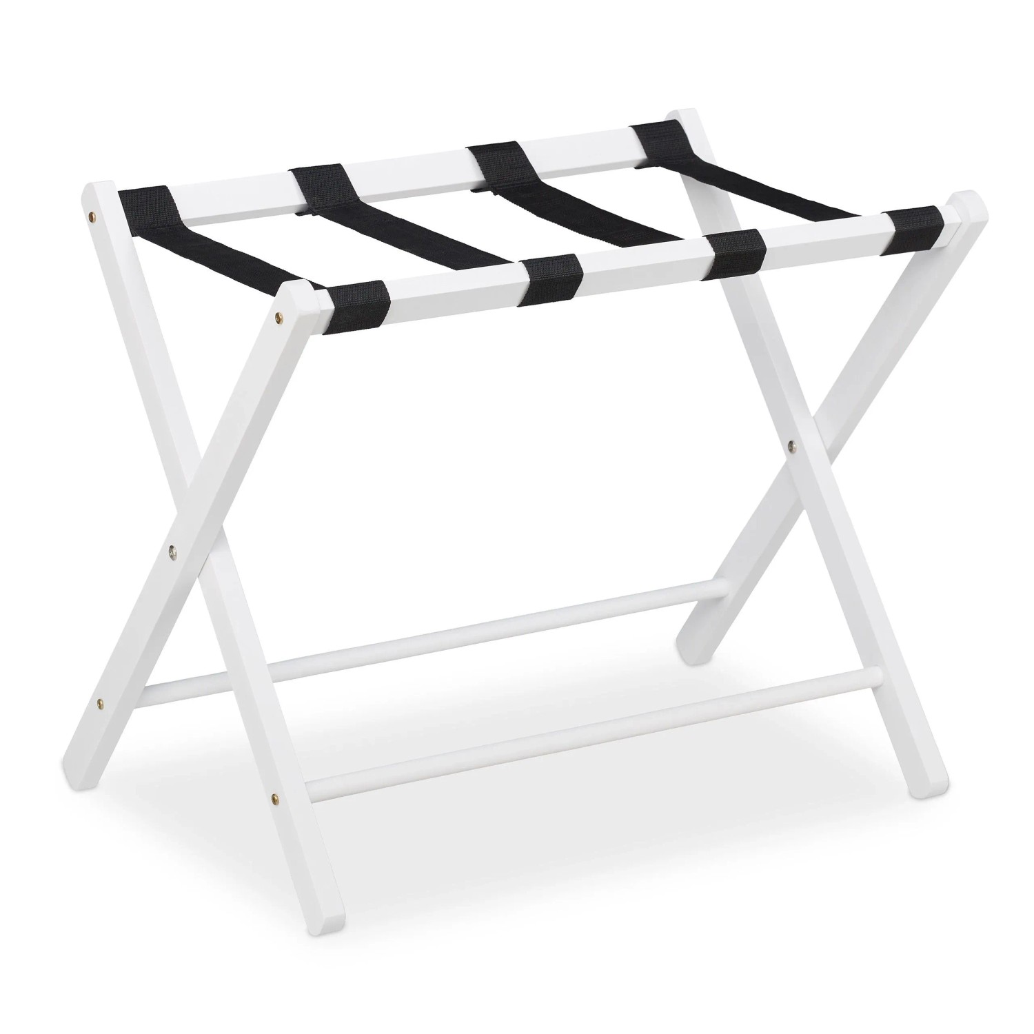 Relaxdays Kofferständer Holz Weiß Klappbar 54,5 cm x 66 cm x 44 cm 2,2 kg