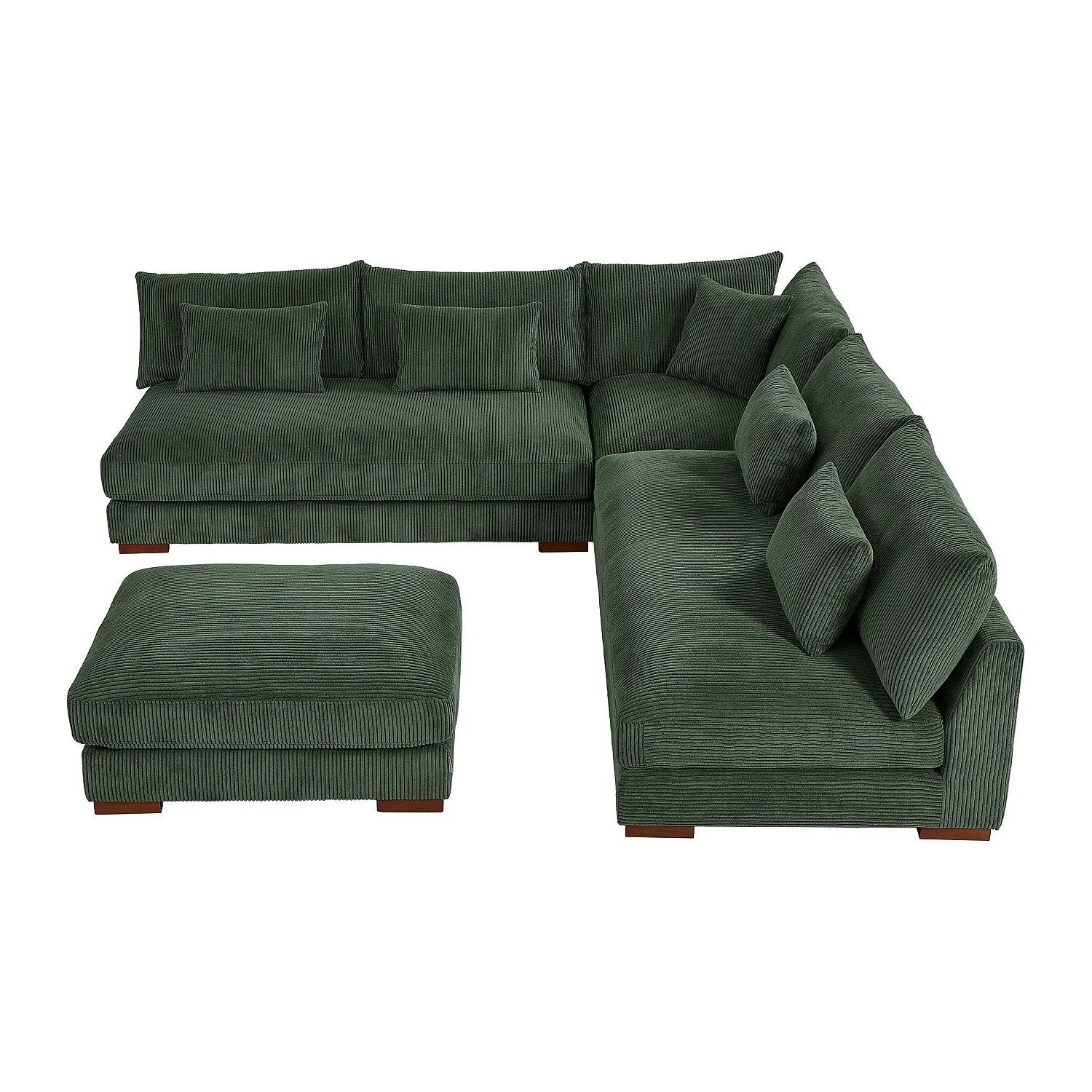 Vente-unique Sofa Ohne Schlafmöglichkeit Sperone Grün 102 cm  275 cm