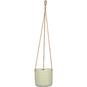 Scheurich Hängeampel Silent Green, Ø 16,6cm, aus Keramik mit Sisal-Aufhängung für Innenbereiche.