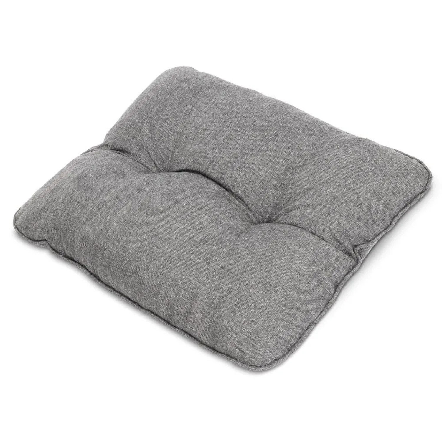 Beautissu Beauflair Loungekissen Outdoor Rücken 60x40x12cm Hellgrau