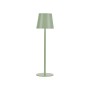 Grüne LED-Akku-Tischleuchte Euria von Just Light, 37 cm hoch, für Innen und Außen.