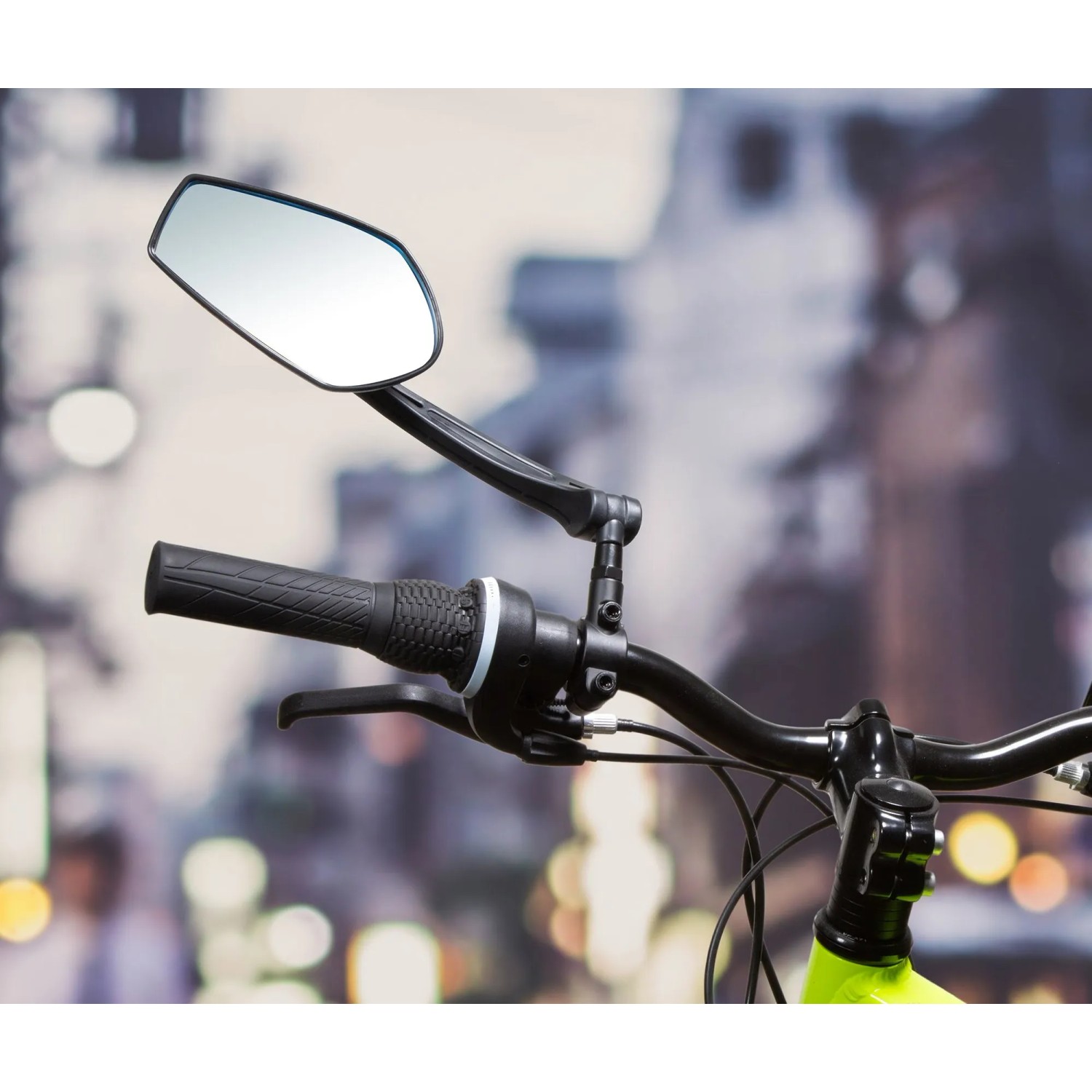 Lifenaxx Fahrradspiegel LX-031 links am Fahrradlenker montiert.