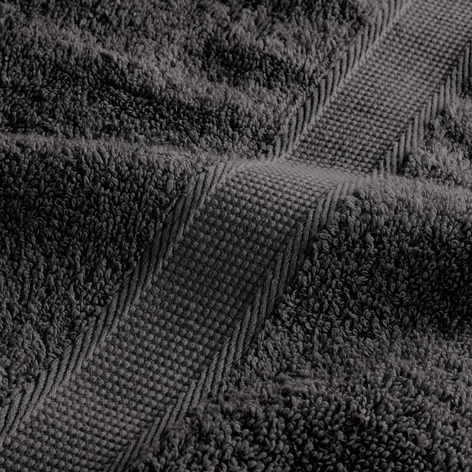 Nahaufnahme: Anthrazitfarbenes Seiftuch aus Baumwolle (10er-Set, 30x30 cm).