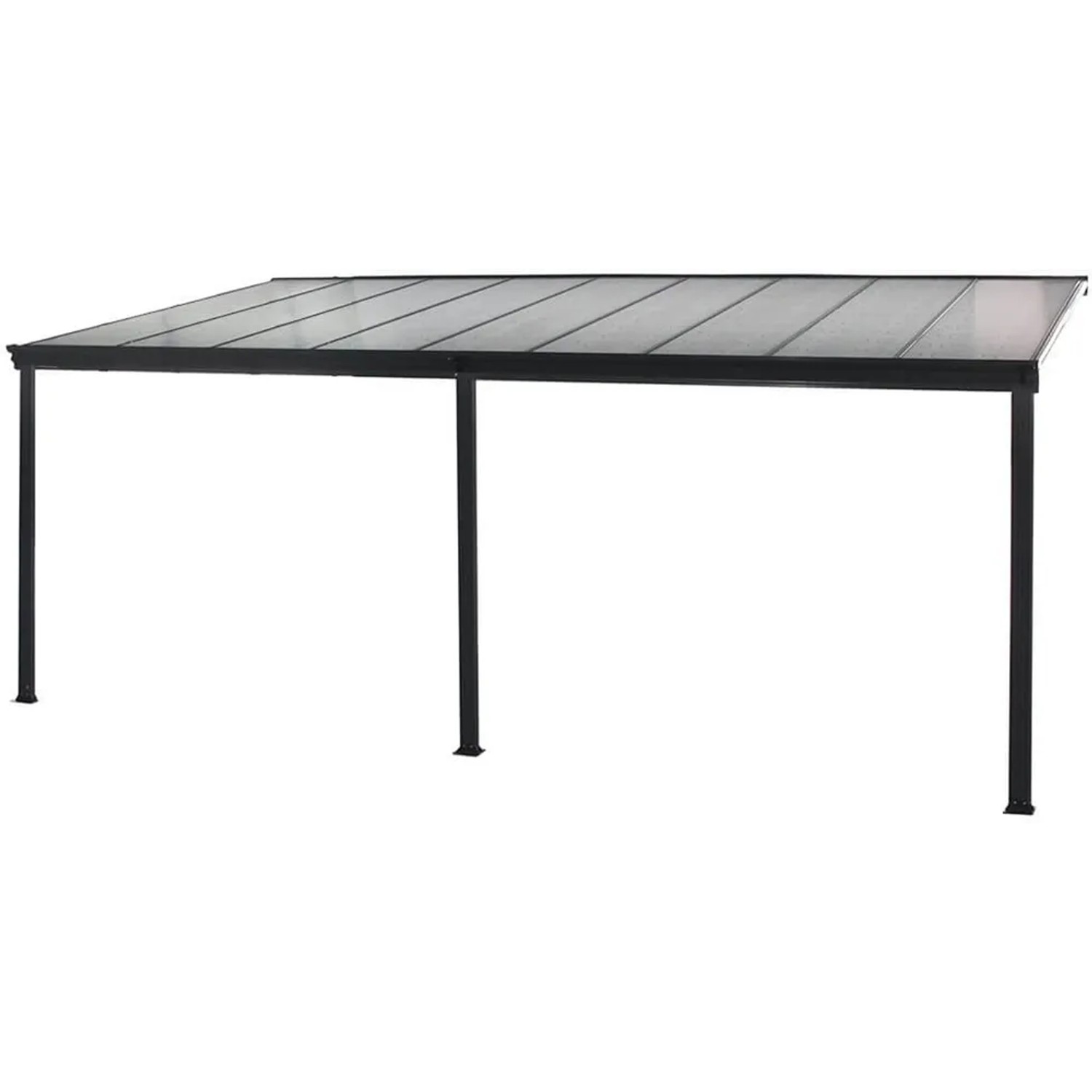 Home Deluxe Terrassenüberdachung Solis Alu in Anthrazit mit Polycarbonatplatten.