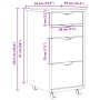 vidaXL Rollwagen mit Schreibtisch MOSS Klarlack 34 x 39 x 65,5 cm 42032405_10