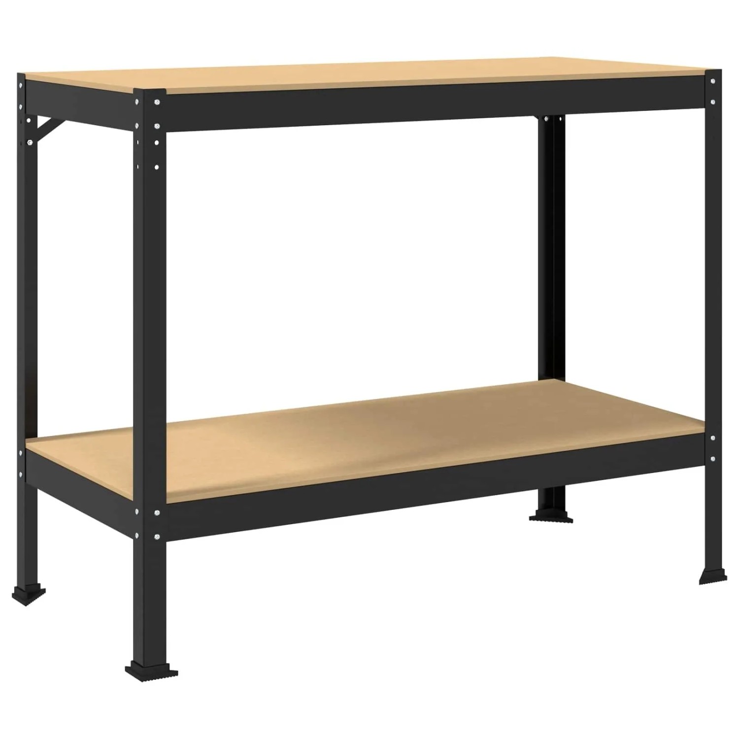 vidaXL Werkbank Schwarz 115 x 55 x 91 cm Sperrholz und Metall 42020128