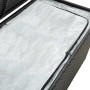 Innenansicht VidaXL Gartenbox Poly Rattan schwarz mit PE-Liner.