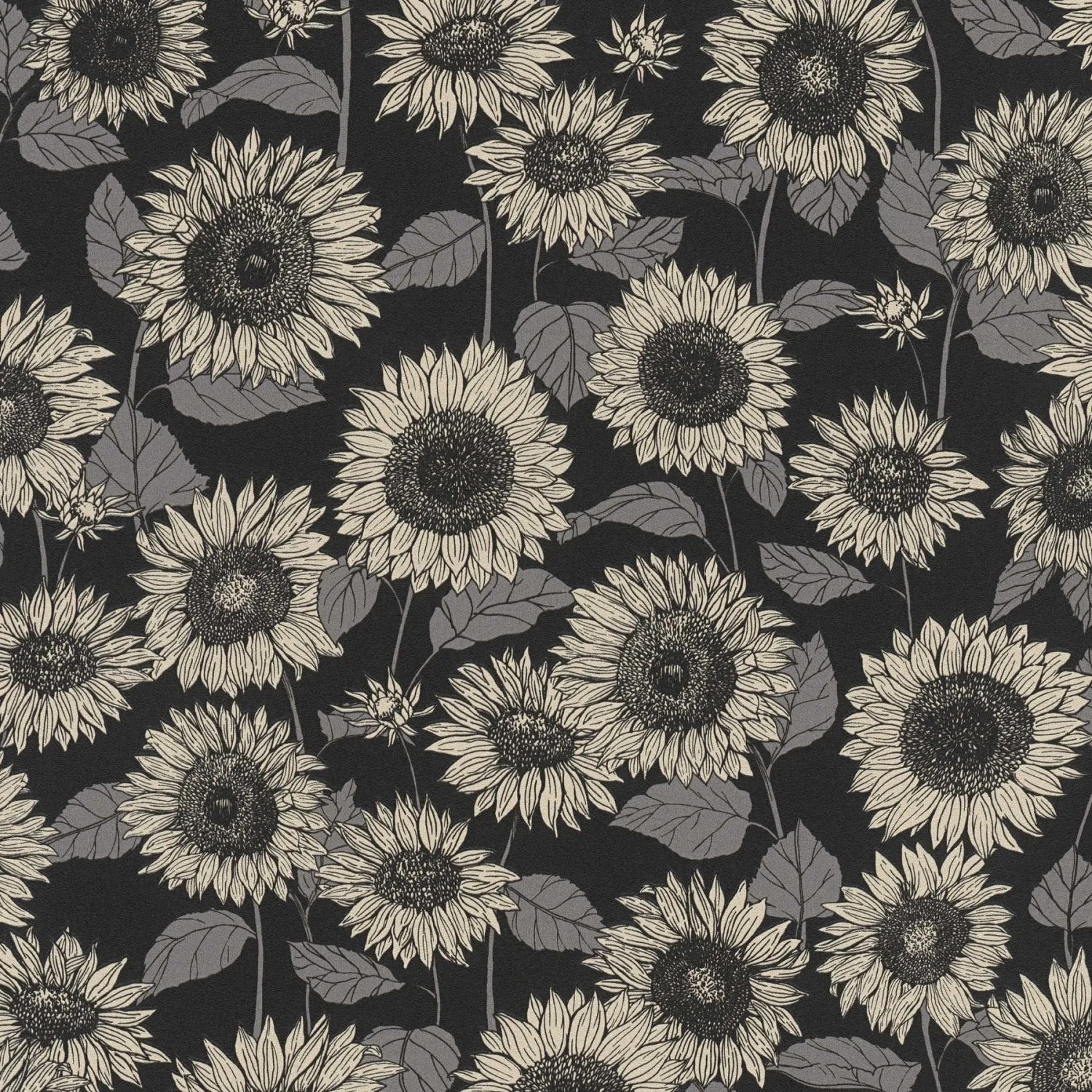 Tadessi Tapete Floral M1-No.527 Vliestapete in Schwarz