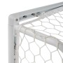Detailaufnahme: Weißes Exit Scala Fußballtor aus Aluminium, 120x80cm, mit Netz.