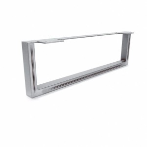 HEVVA Möbelbein GRAZ aus Rohstahl mit Klarlack. Rechteckiger Metallfuß für Möbel. Robustes, modernes Design.