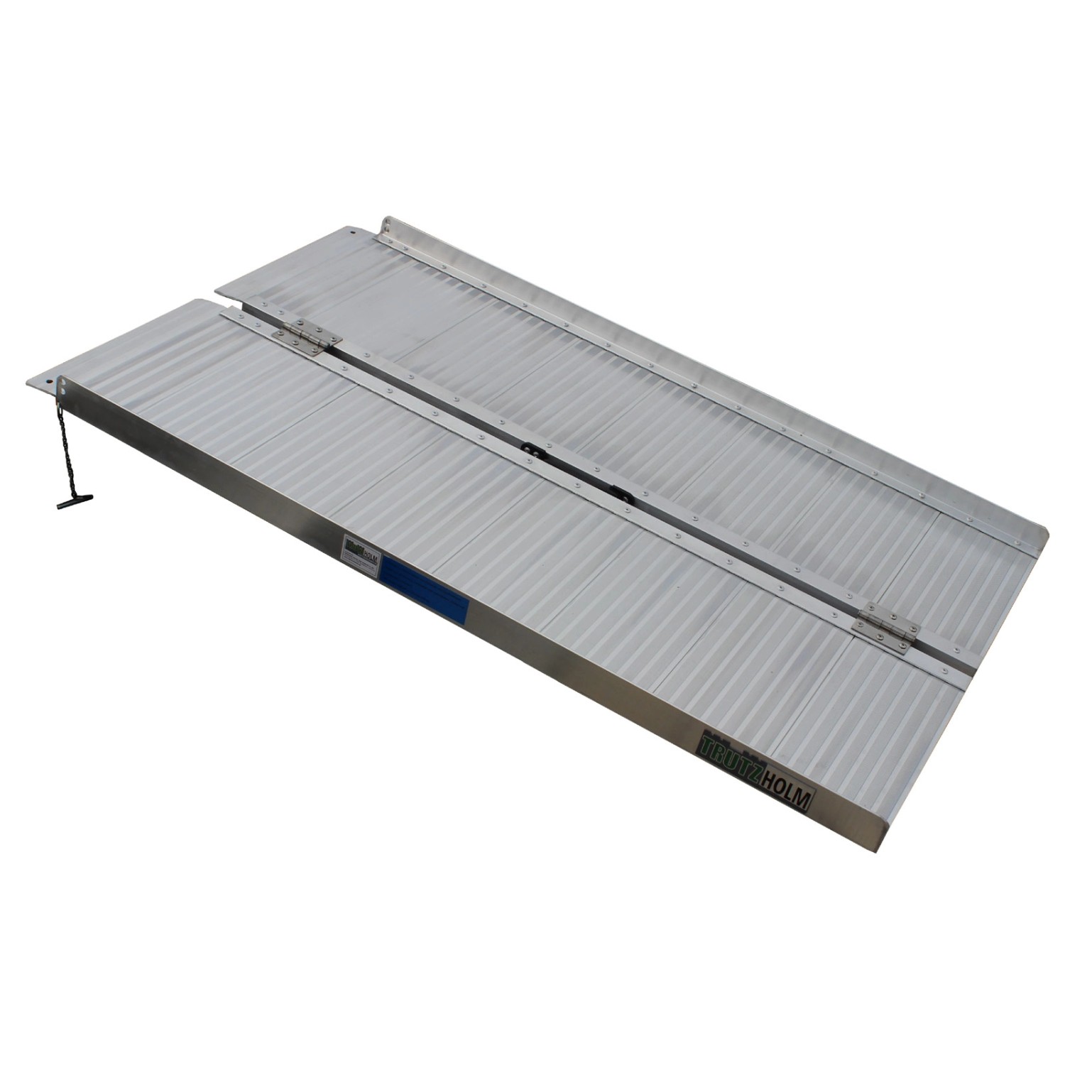 TRUTZHOLM Rollstuhlrampe Klappbar 122 cm Traglast 272 kg Alu Grau Geriffelt günstig online kaufen