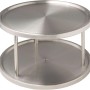 Wenko Schrankrondell Duo aus Edelstahl, 2-etagiges Küchen-Ordnungssystem.