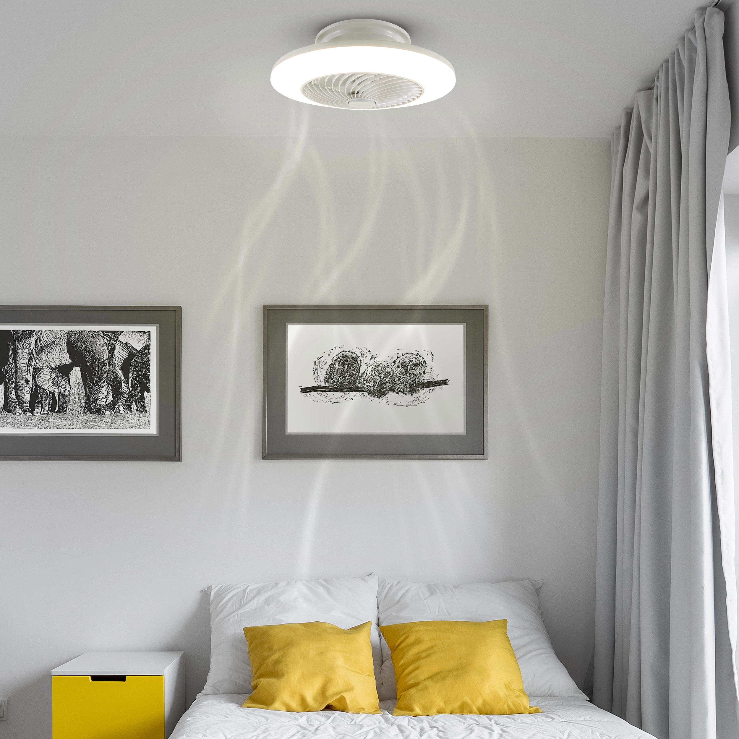 Näve LED-Deckenleuchte mit Ventilator Adoranto bei OBI cm 55 kaufen