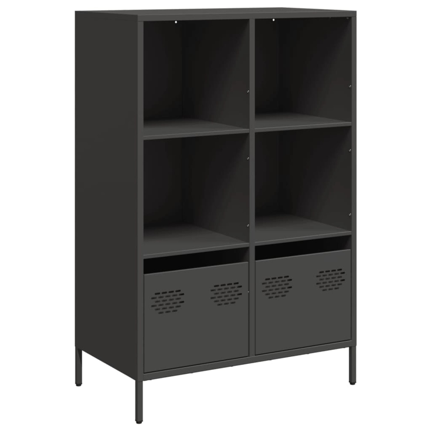 vidaXL Highboard Schwarz 68x39x103,5 cm Stahl 851382 günstig online kaufen