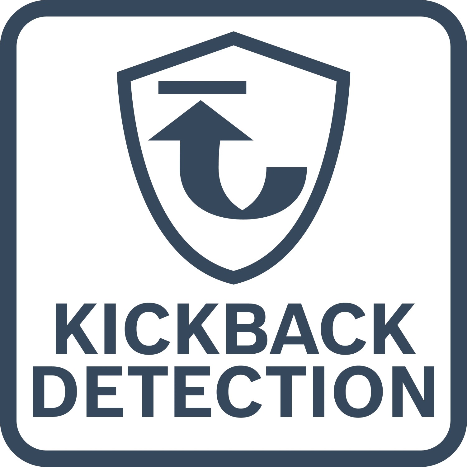 Symbol für Kickback Detection (Rückschlag-Erkennung) der Bosch Akku-Astsäge GKE 18V-15.