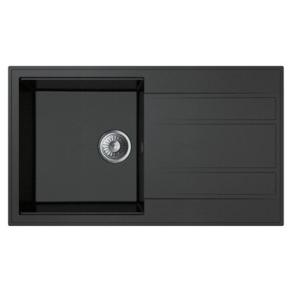 Miló Einbauspüle Granitverbundstoff Luxuria 86 Graphit 39 cm Beckenbreite
