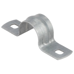 Verzinkte Kirchhoff Rohrband-Doppelschelle, 20 mm, für zwei Rohre, 5er-Set.