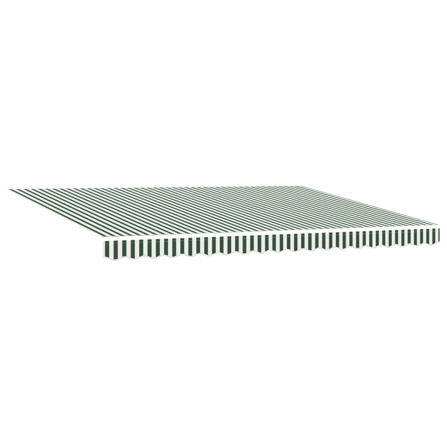 vidaXL Einziehbare Markise Grün und Weiß 450 x 350 cm Stoff 3331190