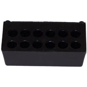 Küpper Systemhalter-Box, schwarz, mit 12 Löchern für Lochwandsysteme.