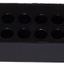 Küpper Systemhalter-Box, schwarz, mit 12 Löchern für Lochwandsysteme.