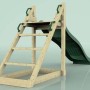 OutdoorToys Rutsche Kolibri, 220cm, dunkelgrün. Kinderrutsche aus Holz für Spieltürme & Spielanlagen.