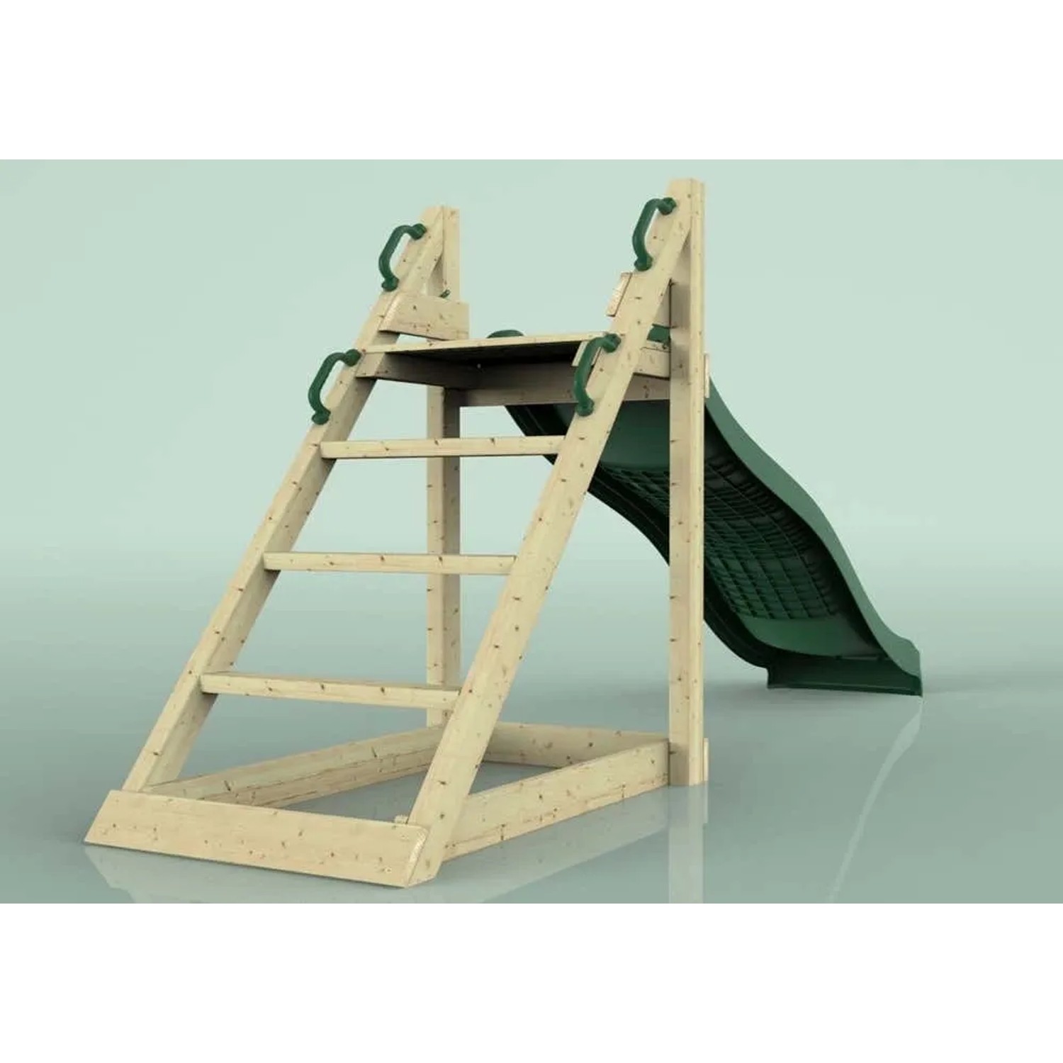 OutdoorToys Rutsche Kolibri, 220cm, dunkelgrün. Kinderrutsche aus Holz für Spieltürme & Spielanlagen.
