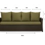 Setgarden Mix-Techno Gartenkissen Für Polyrattan Möbel 180×60×50 cm – Kissen Für 3 Sitzer Gartensofa 1tlg Grün_4